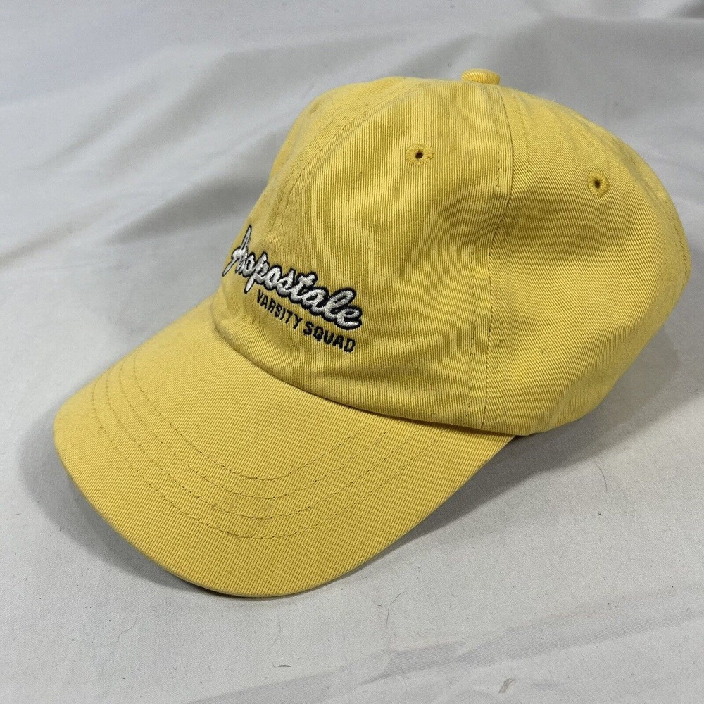 Aeropostale Varsity Squad 1987 Strapback Baseball Hat Cap Yellow One Size Fits - Picture 2 of 11